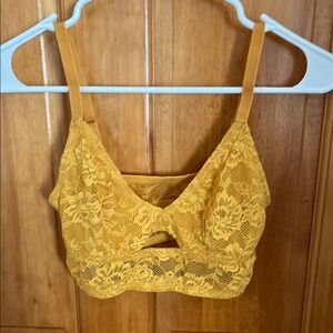 Lace Bralette in Mustard Yellow